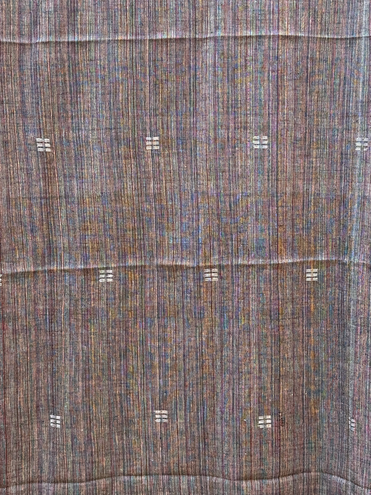 COTTON JAMDANI SCARF- BROWN