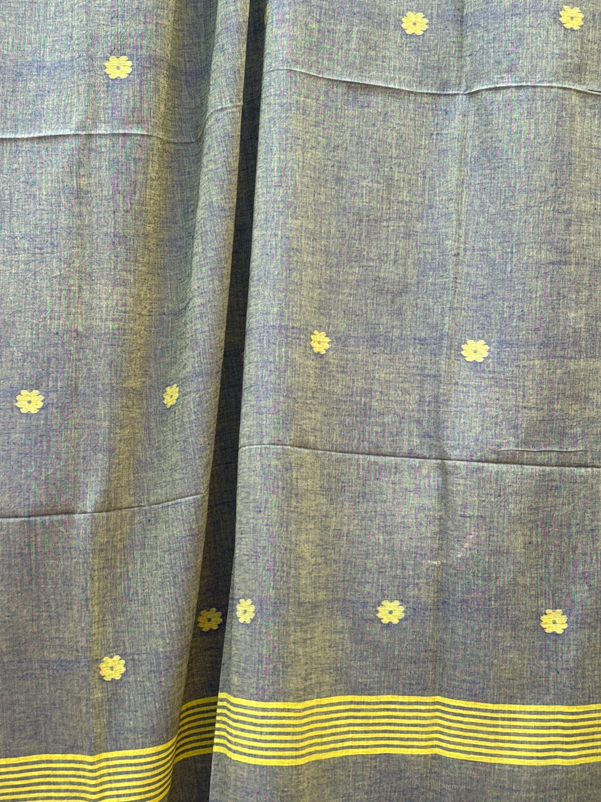 Cotton Jamdani Dupatta-Grey