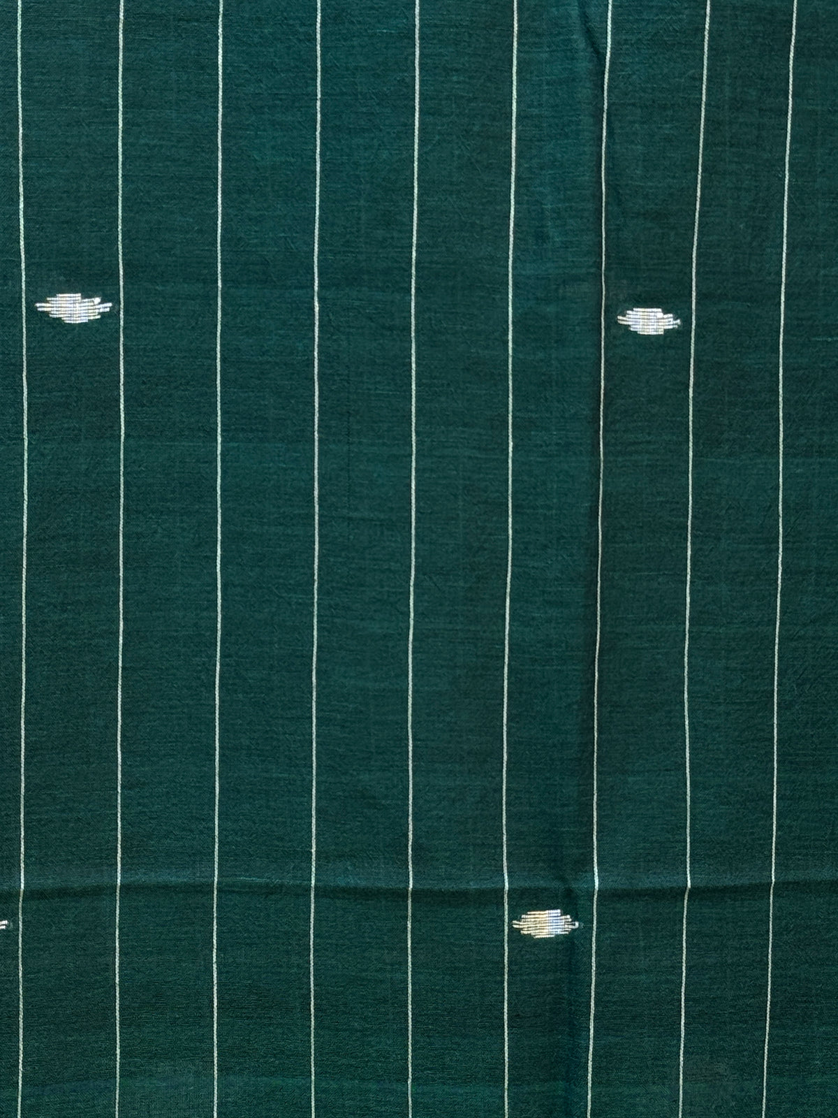 COTTON JAMDANI SCARF-EMROLD GREEN
