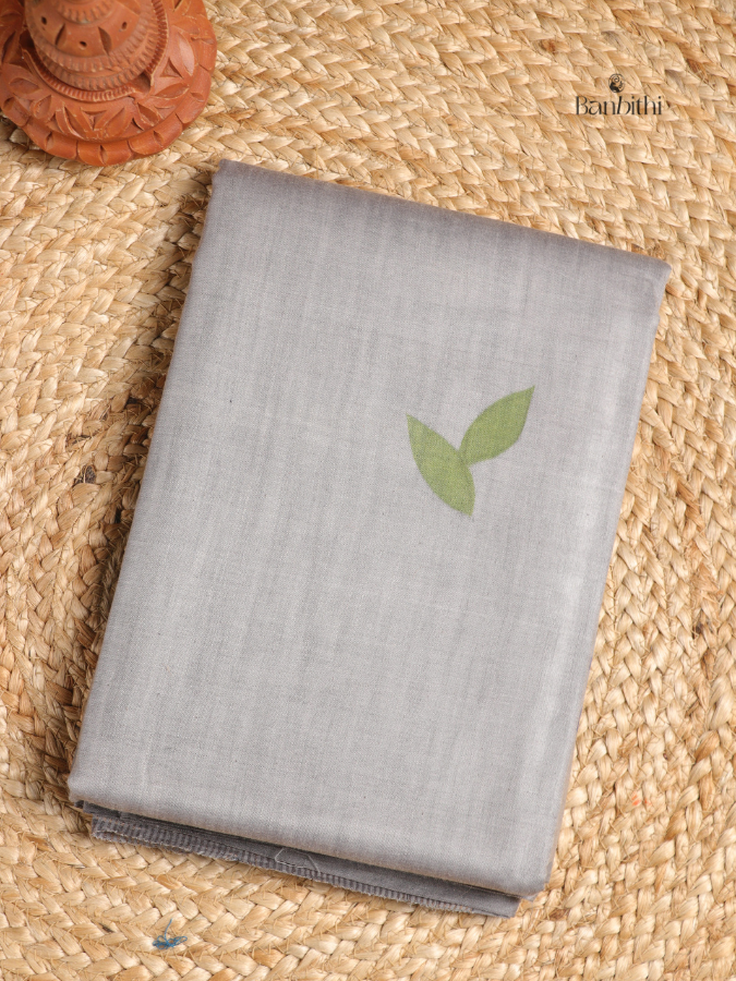 Tussar & Matka Silk Saree – Grey