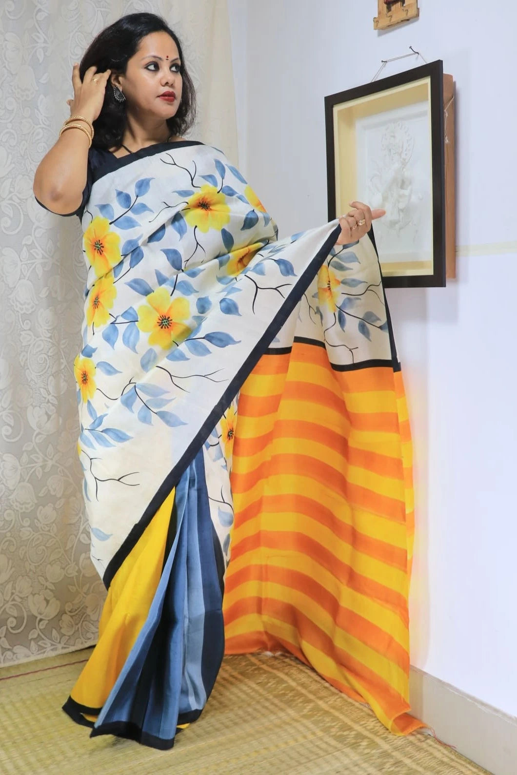 Mulberry Silk Saree -Pure Murshidabadi Silk Saree