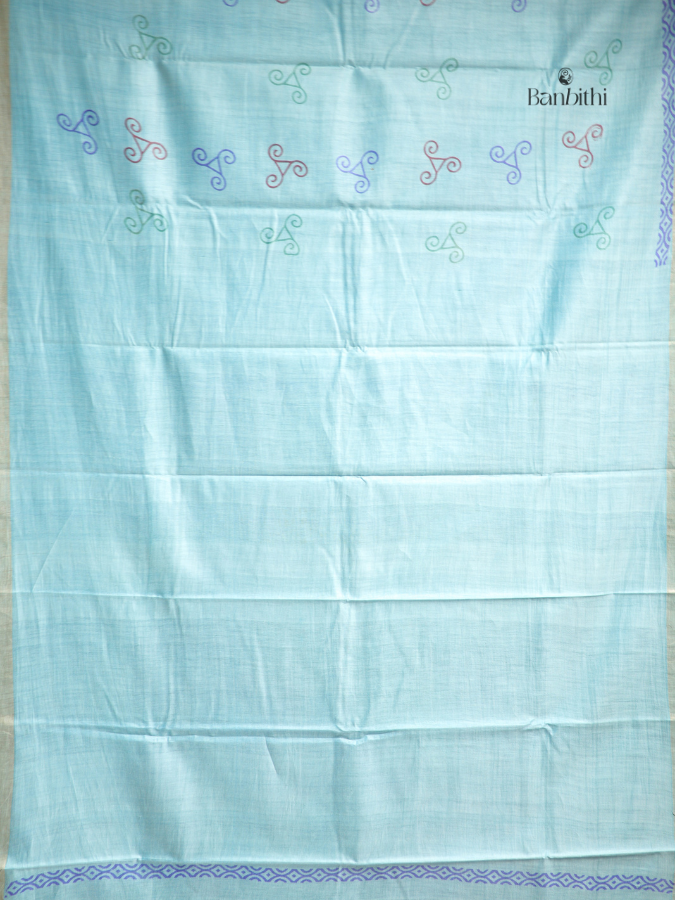 Tussar & Matka Silk Saree – Blue