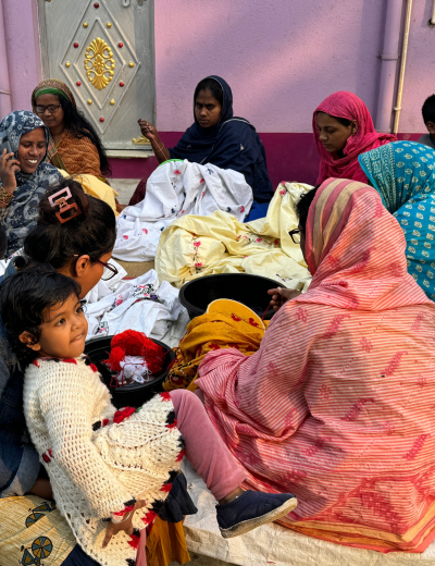 Women artisans weaving handcrafted handloom sarees in rural Bengal, empowering women through sustainable craft and traditional handloom | Banbithi Boutique