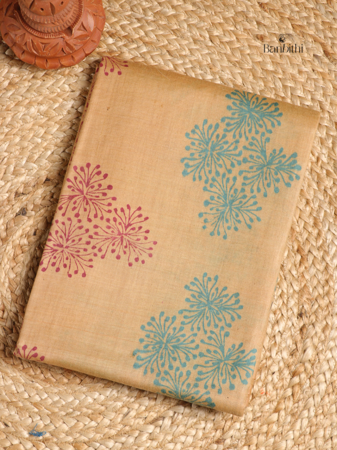 Tussar & Matka Silk Saree – Yellow