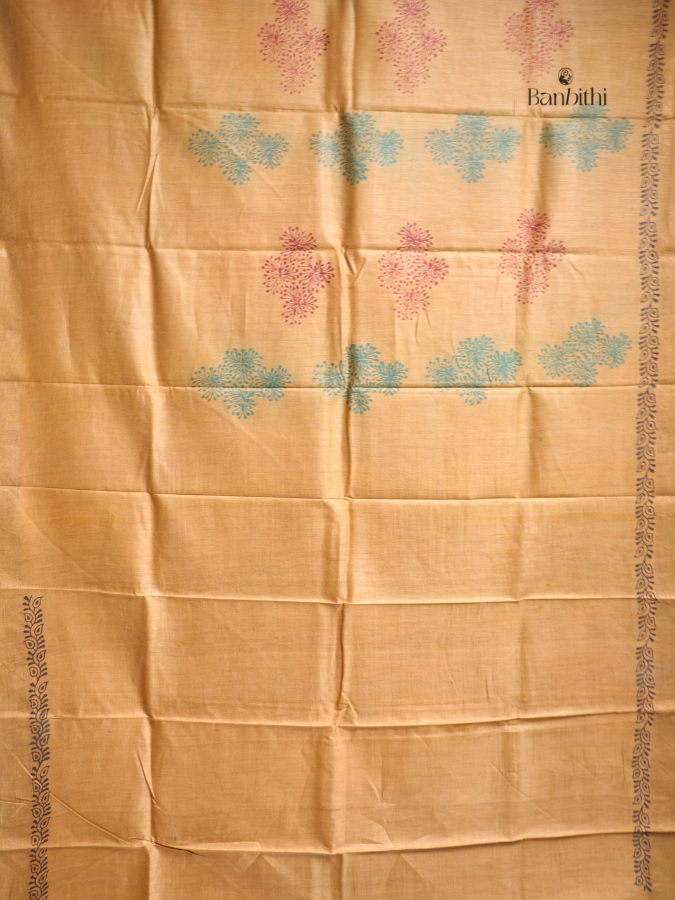 Tussar & Matka Silk Saree – Yellow