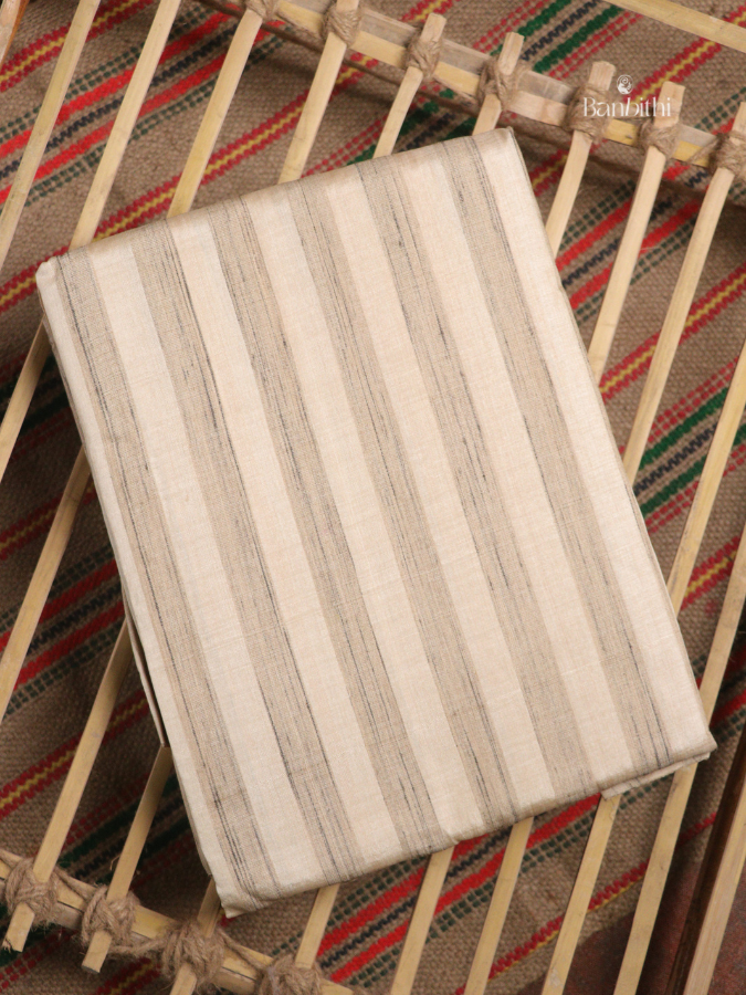 Bhumija Handwoven Tussar & Kosa Silk Saree - Original Tussar Colour