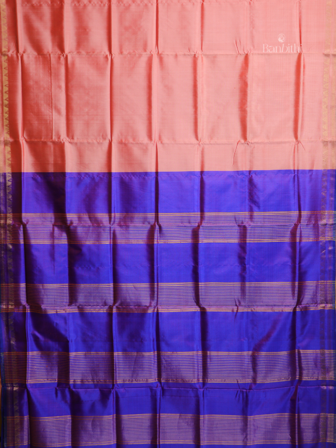 Bishnupur Silk Saree – Pink & Purple Classic