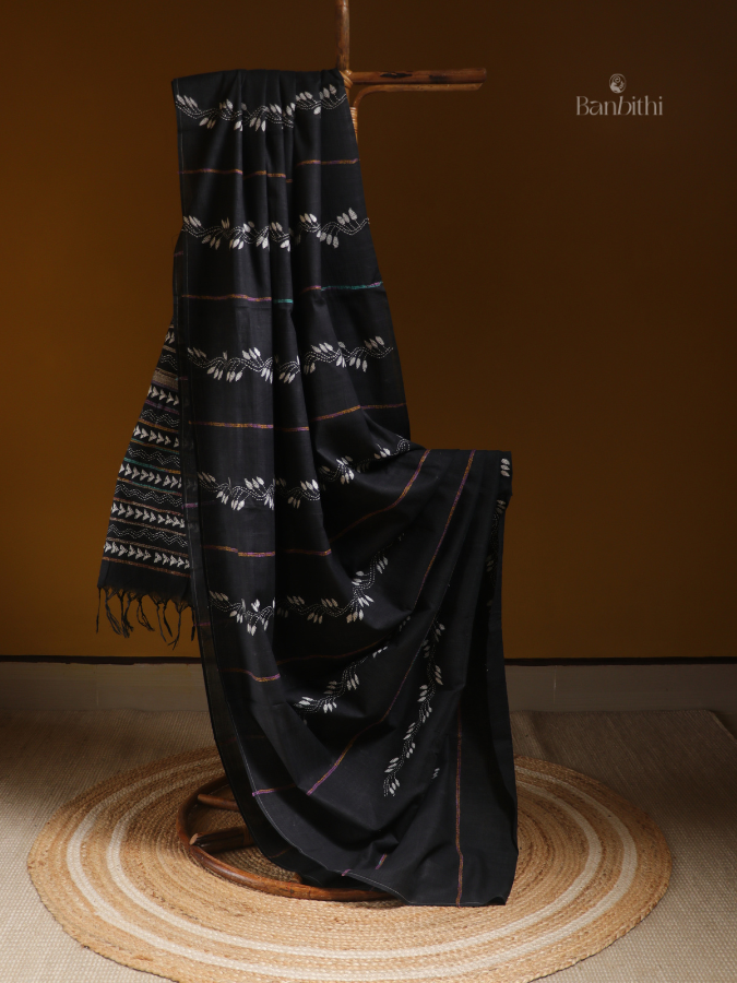 Black Heritage Kantha Saree