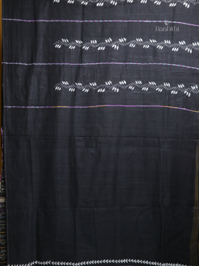 Black Heritage Kantha Saree