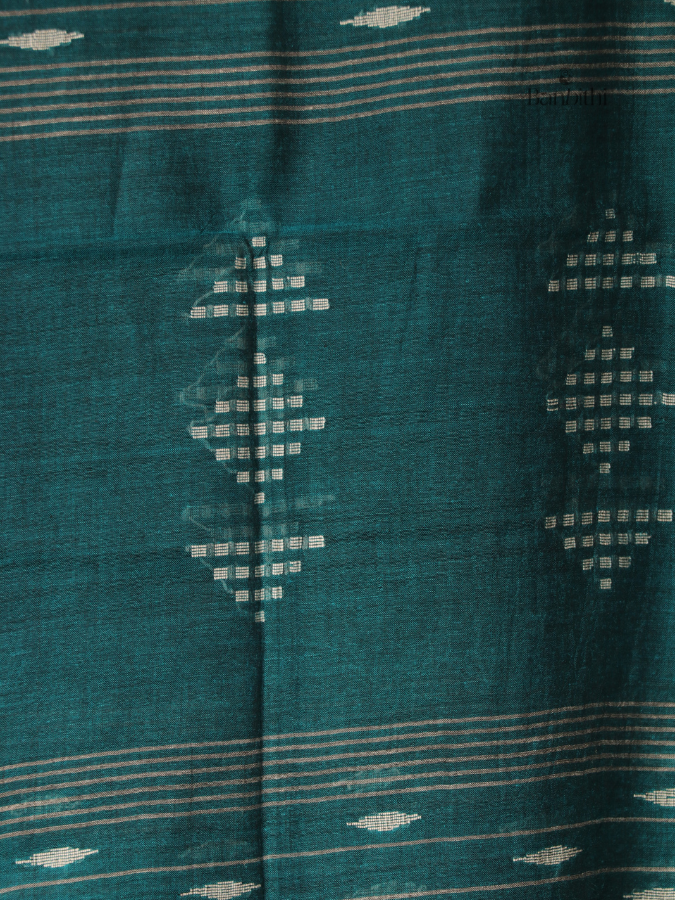 Handwoven Jamdani Dupatta – Blue