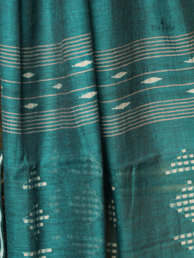 Handwoven Jamdani Dupatta – Blue