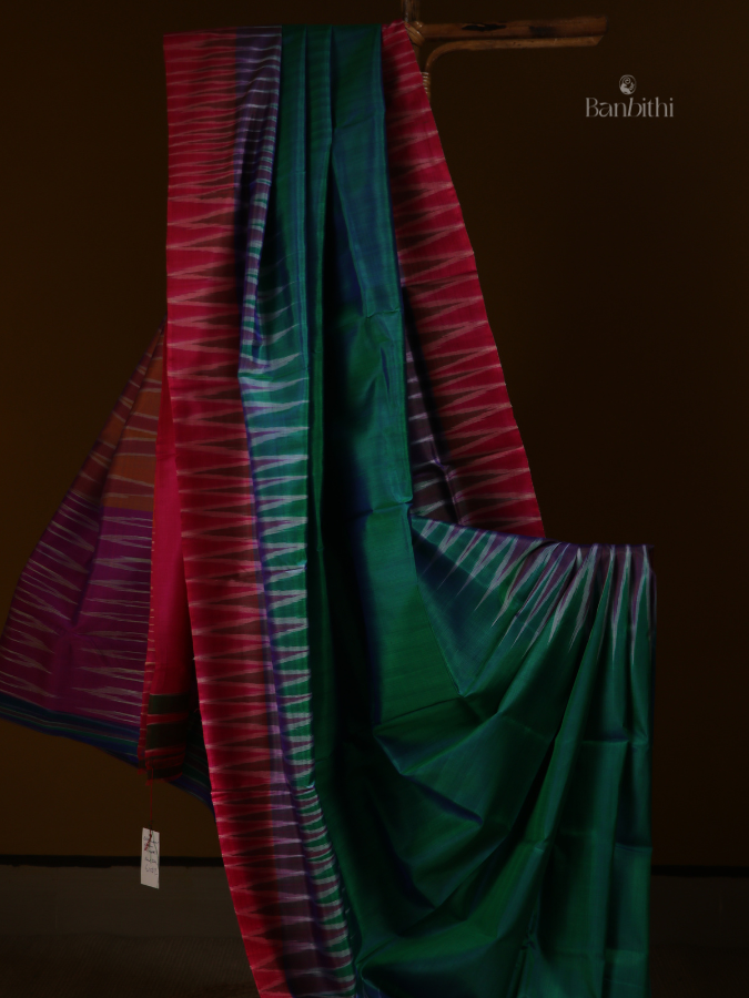 Bishnupur Silk Saree – Classic Green Elegance
