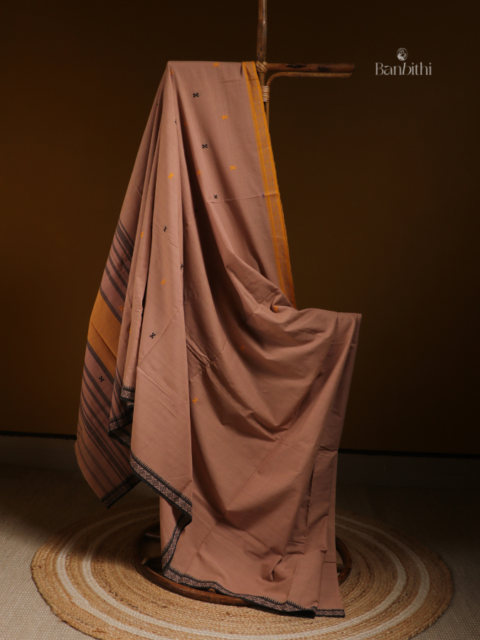 Soft Sand Dhaniakhali Pure Cotton Saree