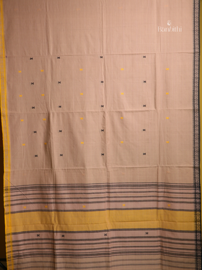 Soft Sand Dhaniakhali Pure Cotton Saree