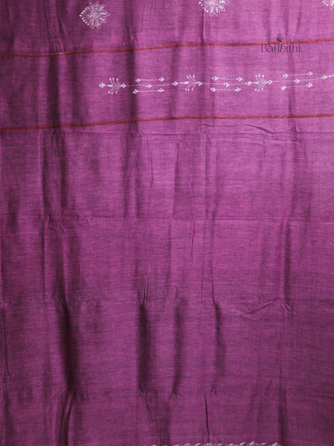 Magenta Muse Kantha Saree