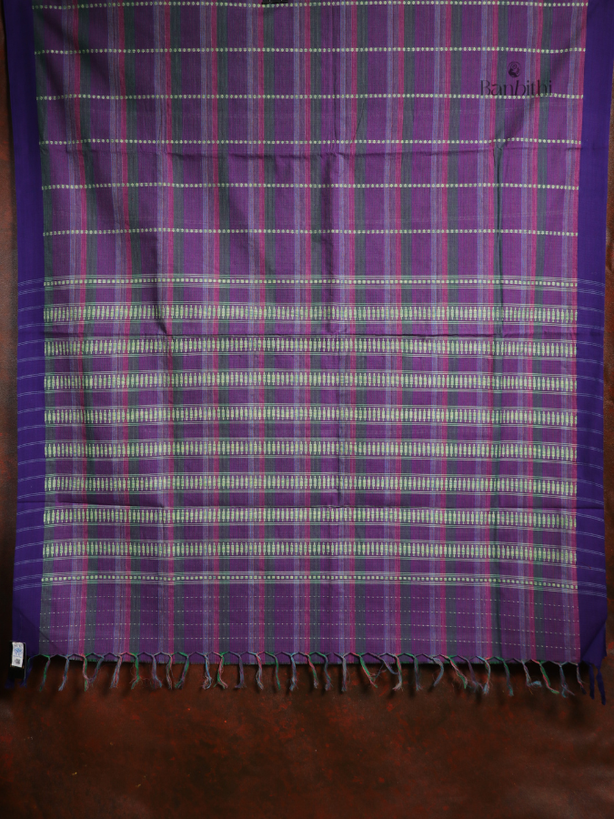 Begumpuri Pure Cotton Handwoven Saree – Purple