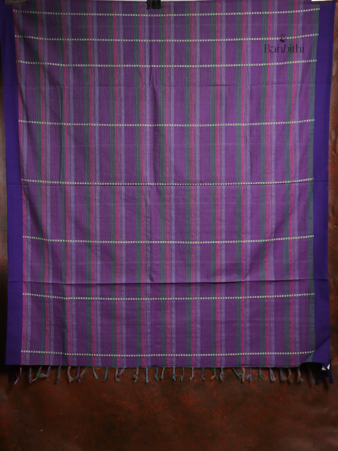 Begumpuri Pure Cotton Handwoven Saree – Purple