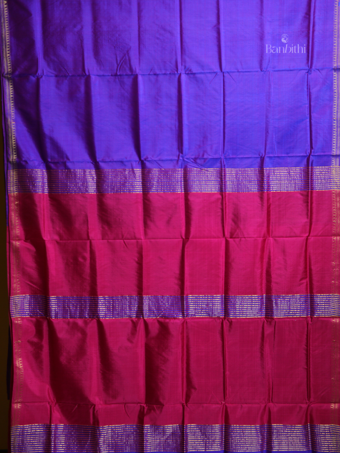 Bishnupur Silk Saree – Royal Purple Elegance