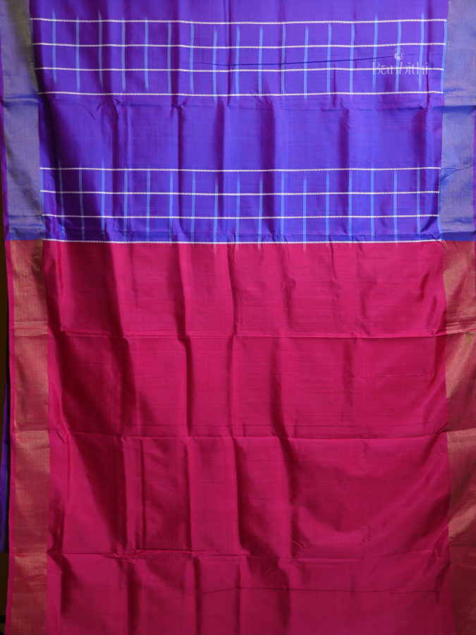 Bishnupur Silk Saree – Purple & Red Regal Blend